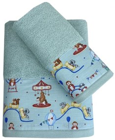 Πετσέτες Παιδικές Luna Park 941-912 (Σετ 2τμχ) Mint Astron Towels Set 30x50cm 100% Cotton