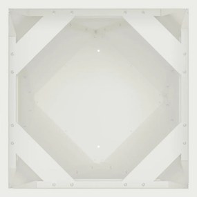 vidaXL Γλάστρα Λευκό 30 x 30 x 75 εκ Ατσάλι