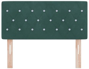 vidaXL LED κεφαλάρι με κεφαλάρι Σκούρο Πράσινο 90 cm Πολυεστέρας