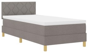 vidaXL Κρεβάτι με Σπίνελ και Στρώμα Ταύπη 100x200 εκ. Ύφασμα