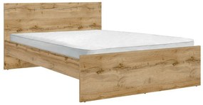 Κρεβάτι Boston AL118, Διπλό, Ανοιχτό καφέ, 160x200, Πλαστικοποιημένη μοριοσανίδα, 165x205x85cm, 42 kg | Epipla1.gr