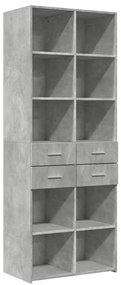vidaXL Ντουλάπι Γκρι Σκυροδέματος 70x42,5x185 εκ. Επεξεργασμένο Ξύλο