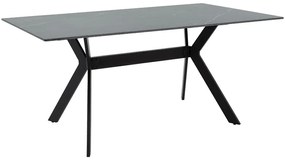 Τραπέζι Olivet sintered stone μαύρο μαρμάρου-μαύρο 180x90x75εκ Υλικό: 12mm sintered stone - METAL 029-000142