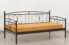 Kαναπές Κρεβάτι N 43 τριθέσιος μεταλλικός για στρώμα 90x190 με επιλογή χρώματος