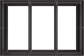 vidaXL Ζαρντινιέρα Μαύρη 120x80x80 εκ. από Χάλυβα