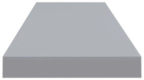 vidaXL Ράφια Τοίχου 4 τεμ. Γκρι 90x23,5x3,8 εκ. MDF