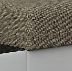 Γωνιακός καναπές Nero-Δεξιά-Λευκό - Μπεζ