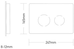 Πλακέτα χειρισμού easy touch circles wisa-Chrome