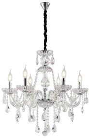 Artekko Artekko Chandelier Sisy Πολυέλαιος 8φωτος Διάφανο Κρύσταλλο (80x80x70)cm 023-3017