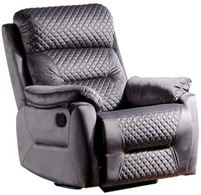 Πολυθρόνα Relax Περιστρεφόμενη Trone 480NRN2507 80x80x105cm Grey