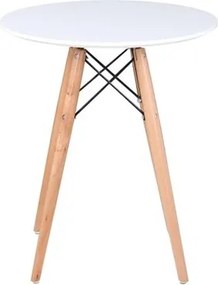 Βοηθητικό Τραπεζάκι Art Wood-Φ60 68ψ εκ.-Λευκό