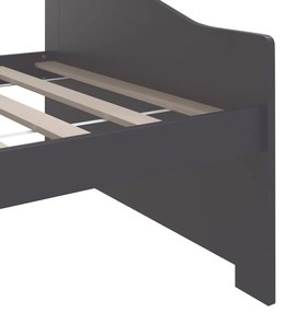 Καναπές Κρεβάτι 3 Θέσεων Σκ. Γκρι 90x200 εκ. Μασίφ Ξύλο Πεύκου - Γκρι