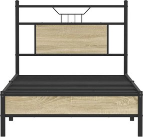 vidaXL Πλαίσιο Κρεβ. Χωρ. Στρώμα Sonoma Δρυς 90x200 εκ. Επεξ. Ξύλο