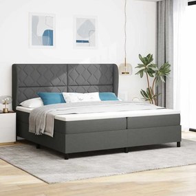 vidaXL Κρεβάτι με Στρώμα Γκρι 200x200 εκ Ύφασμα
