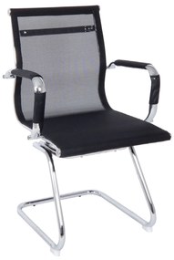 Καρέκλα Υποδοχής BF3200V Black EO228 54x59x95 cm Σετ 2τμχ