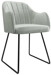 Καρέκλα Comfivo 102, Ανοιχτό γκρι, Μαύρο, 78x46x56cm, 9 kg, Ταπισερί, Μεταλλικά, Μπράτσα | Epipla1.gr