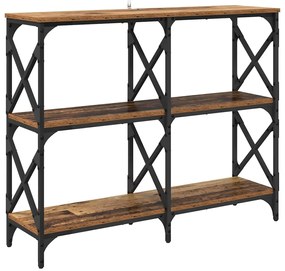 vidaXL Τραπέζι κονσόλας Παλιό ξύλο 100 x 28 x 80,5 εκ.