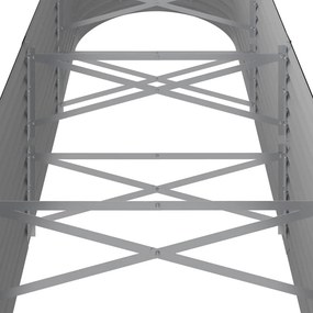 vidaXL Ζαρντινιέρα Ανθρακί 296x80x68 εκ Γαλβανισμένος χάλυβας