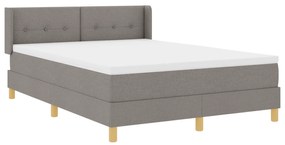 vidaXL Κρεβάτι με Στρώμα σε Ταούπ - 140 x 200 εκ, Ύφασμα.