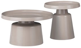Βοηθητικά τραπέζια Ginoze Inart cappuccino μέταλλο 2τεμ - 029-000317