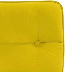vidaXL Καρέκλες Τραπεζαρίας 4 τεμ. Κίτρινες Βελούδινες