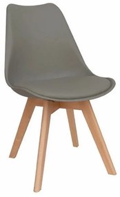 Καρέκλα Τραπεζαρίας Logan Plus 10.0016.S (Σετ 4τμχ) 58Χ49Χ82cm Grey Wood, Polypropylene, Technoderma