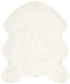 vidaXL Ψεύτικο Δέρμα Προβάτου Χαλί Tafalla Λευκό 50 x 80 cm