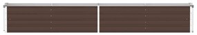 vidaXL Ζαρντινιέρα Υπερυψωμένη Καφέ 320x40x45 εκ. Γαλβανισμ. Χάλυβας