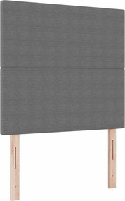 vidaXL LED Κρεβάτι με βάθρο Ανοιχτό Γκρι και Λευκό 90 x 190 cm