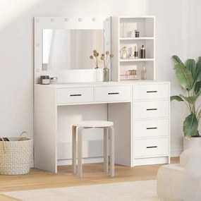 vidaXL Τραπέζι περιποίησης Λευκό 78.5 x 41 x 135 εκ Επεξεργασμένο ξύλο