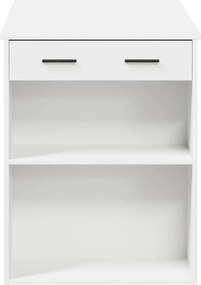 vidaXL Γραφείο με συρτάρι ράφι Λευκό 102x62x77,5cm Κατασκευασμένο ξύλο