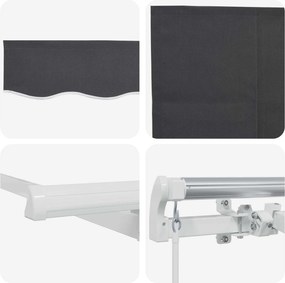 vidaXL Σκηνίτσα Αναδιπλούμενη Ανθρακί 400 x 200 cm