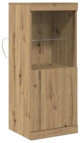 vidaXL Μπουφέ με LED Φώτα στην απόχρωση Artisan Oak 41x37x100 cm