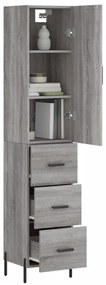 vidaXL Μπουφές Sonoma Γκρι 34,5 x 34 x 180 εκ. από Επεξεργασμένο Ξύλο