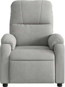 vidaXL Πολυθρόνα Ανακλινόμενη Ανοιχτό Γκρι από Ύφασμα Μικροϊνών