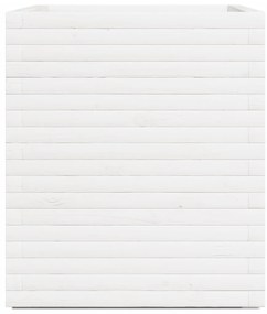 vidaXL Ζαρντινιέρα Λευκή 90x60x72 εκ. από Μασίφ Ξύλο Πεύκου