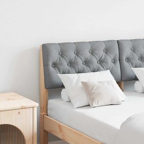vidaXL Ταπετσαρισμένο κεφαλάρι Ανοιχτό γκρι 120 cm