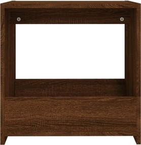 vidaXL Βοηθητικό Τραπέζι Καφέ Δρυς 50x26x50 εκ. Επεξεργασμένο Ξύλο