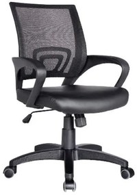 BF2101 Πολυθρόνα-Pro Γραφείου με Ανάκλιση, Μαύρο Mesh - PU Μαύρο Συνιστάται για χρήση από παιδιά έως 12 ετών