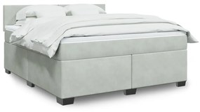 ΚΡΕΒΑΤΙ BOXSPRING ΜΕ ΣΤΡΩΜΑ ΑΝΟΙΧΤΟ ΓΚΡΙ 180X200 ΕΚ. ΒΕΛΟΥΔΙΝΟ 3288672