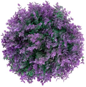 Τεχνητό Φυτό Θάμνος Πυξάρι 78520 Φ31cm Green-Purple GloboStar Πλαστικό