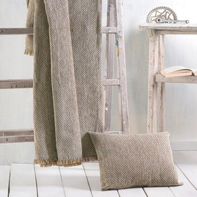 Ριχτάρι Tempe Brown Ρυθμός Πολυθρόνα 160x180cm Chenille,Cotton,Polyester