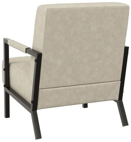 vidaXL Πολυθρόνα Ανοιχτό Γκρι από Συνθετικό Δέρμα