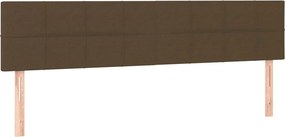 vidaXL Κρεβάτι Boxspring με Στρώμα Σκούρο Καφέ 180x200 εκ Υφασμάτινο