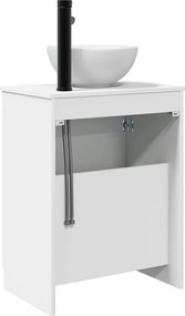 vidaXL Καθρέφτης μπάνιου με νιπτήρα Λευκό 54 x 35 x 83 εκ
