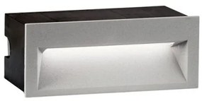 Απλίκα χωνευτή Theta LED 4W αλουμινίου γκρι Viokef 4198900 Γκρι