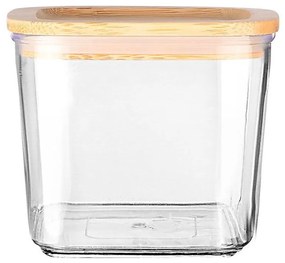 Δοχείο Αποθήκευσης Bamboo Essentials 01-24253 500ml Στοιβαζόμενο Natural-Clear Estia Plastic,Bamboo