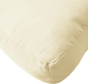 vidaXL Μαξιλάρα Δαπέδου / Παλέτας Κρεμ 60 x 61,5 x 10 εκ. Βαμβακερή
