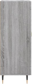 vidaXL Ντουλάπι Γκρι Sonoma 34,5x34x90 εκ. από Επεξεργασμένο Ξύλο
