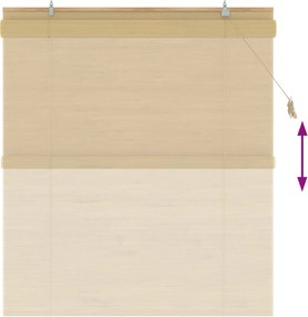 vidaXL Ρόλερ (στόρι) Φυσικό 150 x 160 cm Μπαμπού